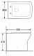 Унитаз приставной безободковый полное примыкание P-trap Belbagno ROMANO  BB248CBR