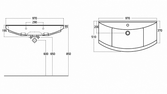 Раковина VIGO ZENON 100