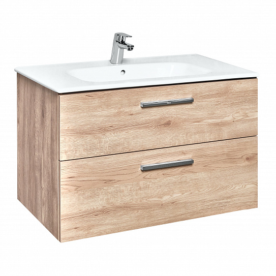 Тумба под раковину Roca Victoria 80 орех 2 ящика A857470517
