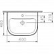Раковина Vitra S20 60 см 5503B003-0001