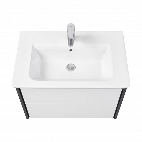 Тумба под раковину Roca Ronda 70 белый глянец/антрацит ZRU9302964