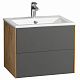 Тумба под раковину Aquaton Сохо 60 дуб веллингтон, графит софт 1A258001AJA00