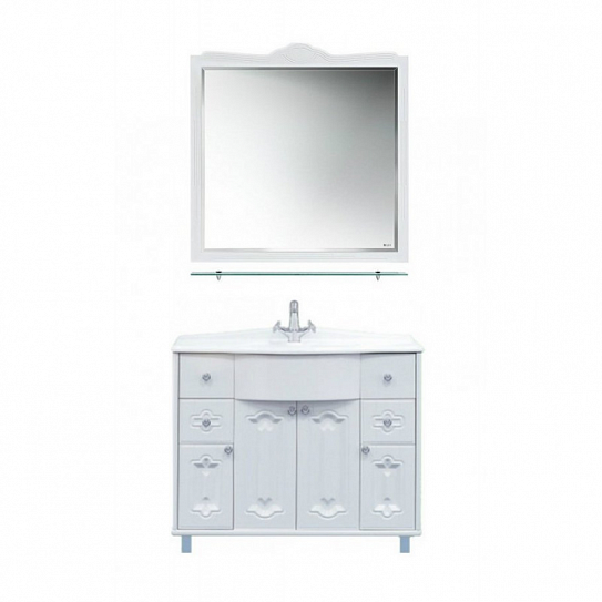 Тумба под раковину Грация 90 с 2 ящиками белая (рак Melana90 к.120692 не входит в комплект)