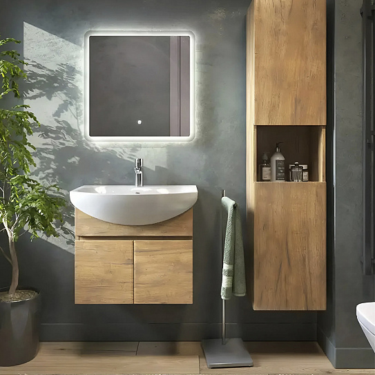 Раковина Santek Балтика 65 мебельная встраиваемая, полукруглая, керамика, 1WH207775