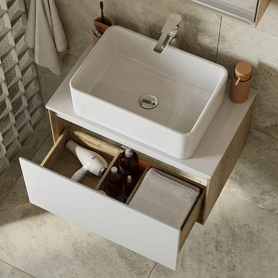 Раковина накладная 50 Aquaton Roca Mila 50 732700B000 прямоугольная