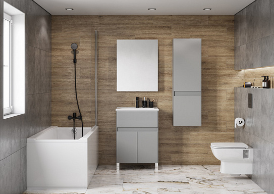 Тумба без раковины Aquaton Форест 60 туманный серый 1A278201FR4D0