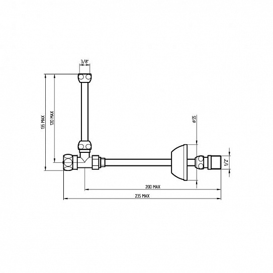 Подводка для бачка Migliore ML.RIC-10.014 бронза