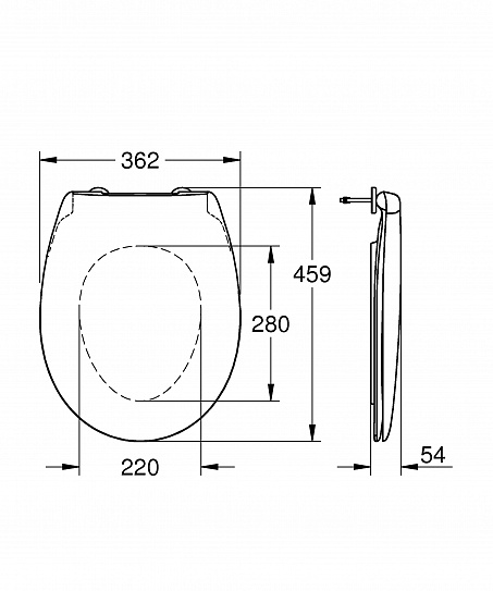 Сиденье Grohe Bau Ceramic с микролифтом 39493000
