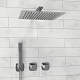 Встраиваемый комплект для душа WasserKRAFT с верхней душевой насадкой и лейкой A8651.312.090.118.326.087.103