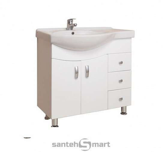 Тумба с раковиной 85 Onika Эльбрус 82.10 крыло справа