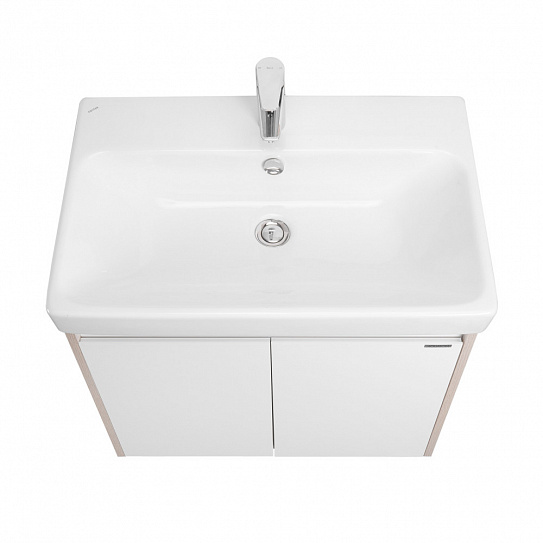 Тумба под раковину AQUATON Сканди Doors 70 белый глянец/дуб верона 1A278901SDB20