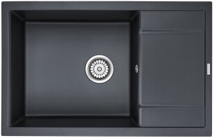 Мойка кухонная Paulmark VERLASS PM317850-BLM, черный металлик, 78х50 см