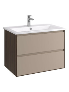 Тумба под раковину Люмин 75 Орех Франклин/Капучино (рак 161073 в комплект не входит) AQUATON 1A294001A5OK0