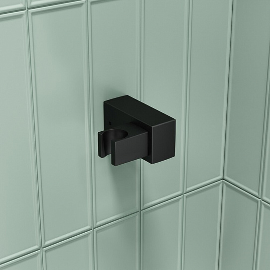 Держатель для душевой лейки, черный матовый, поворотный, Iddis Agua, AGUBP00i53