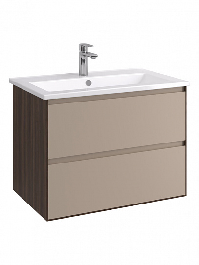 Тумба под раковину Люмин 75 Орех Франклин/Капучино (рак 161073 в комплект не входит) AQUATON 1A294001A5OK0