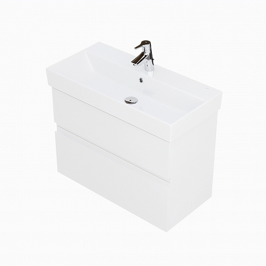 Тумба под раковину Roca Oleta 80 белый глянец, 2 ящика, A857640806