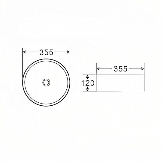 Раковина накладная 35 D&K Matrix DT1391516 круглая