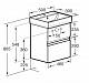 Тумба под раковину Roca Oleta 50 белый глянец, 2 ящика, A857638806