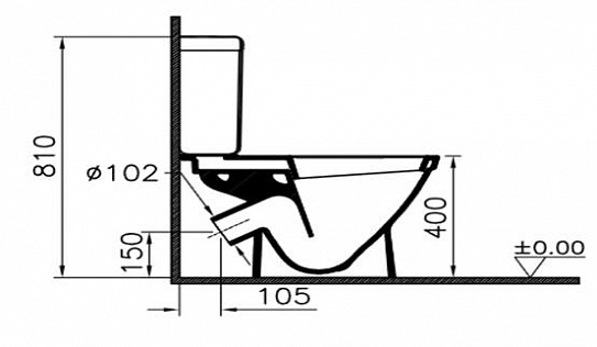 Унитаз-компакт Vitra Eco-Line 9837B003-7200