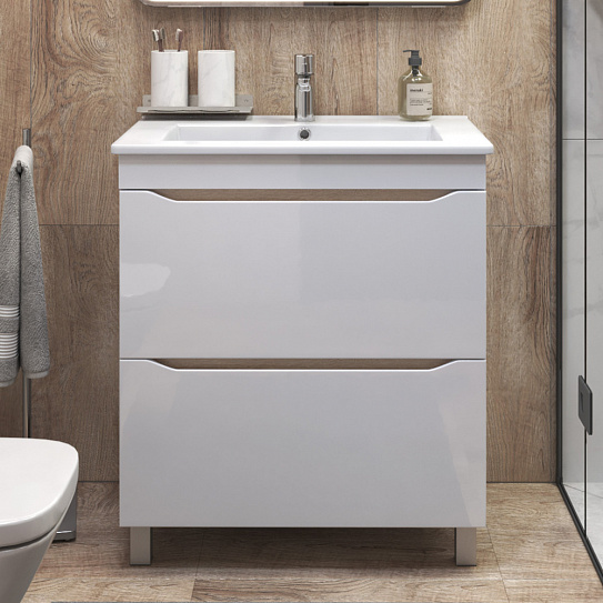 Тумба напольная с раковиной Vigo Grani 750-0-2 tn.GRI.OSK.75.2Y дуб золотой