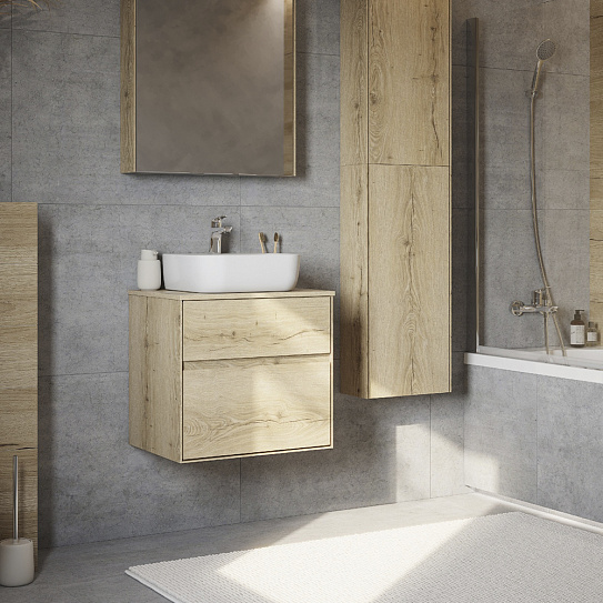 Раковина накладная 42 Одри Soft Aquaton 1WH501709 с полочкой