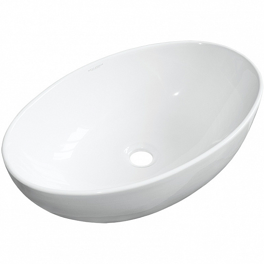 Раковина на столешницу накладная 53 см овальная Sanita Luxe Ringo Slim 53х33