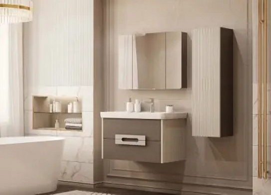 Зеркальный шкаф AQUATON Ар-Деко 85 кашемир 1A280602DD6E0