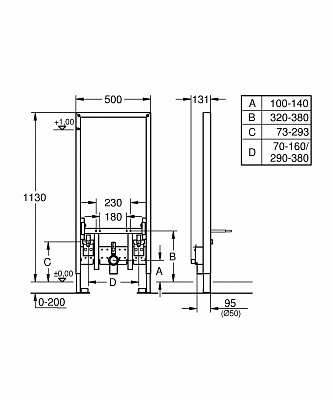 Инсталляция для биде Grohe Rapid SL 38553001