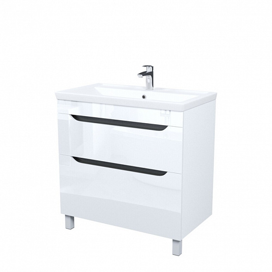 Тумба с умывальником, напольная, 80 см, белый, Iddis Ray, RAY80WFi95K подходит умыв. 4078000i28