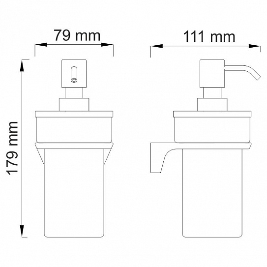 Дозатор для жидкого мыла WasserKRAFT Glan K-5199