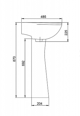 Пьедестал для раковины голубой Santeri Воротынск Соната 136012S0600B0