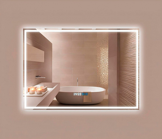 Зеркало в ванную с подсветкой и термообогревом Monterey Аделия 80х70