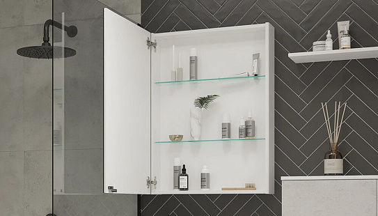 Шкаф навесной Klaufs 600 с зеркалом Velvex