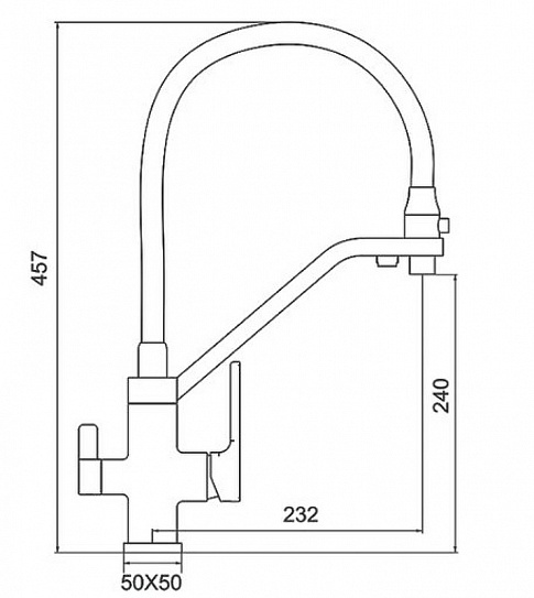 Смеситель для кухни Gappo G4317-8 белый хром