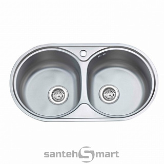 Мойка Ledeme L87944B 79*44*18 глянцевая двойная