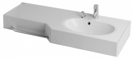 Раковина Акватон Отель 2/127 правая белая с навесами 1A70123WOT01R