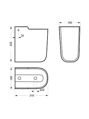 Полупьедестал для раковины Sanita Luxe Best BSTSLSP01