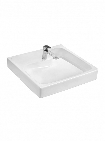 Раковина на стиральную машину Santek Клио 63х51 с кронштейнами и сифоном 1WH501784, белая, керамика