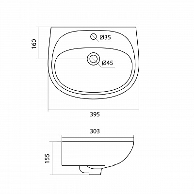 Раковина Santek Анимо 40 1WH110490