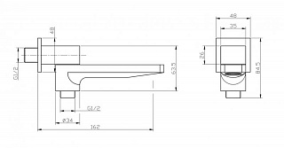Напольный смеситель для ванны BelBagno LUCE LUC-FMT-ORO, золото