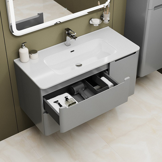 Тумба с умывальником подвесная Iddis Edifice 100 см EDI10L0i95K