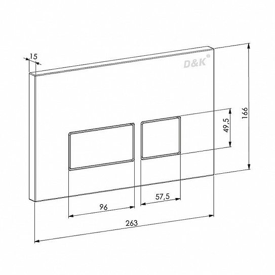 Клавиша смыва D&K Berlin DB1439002