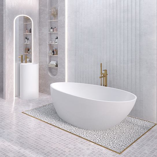 Ванна из литьевого мрамора Calipso Nova Gel 181х88см AQUA DE MARCO 1180WCAL_GEL