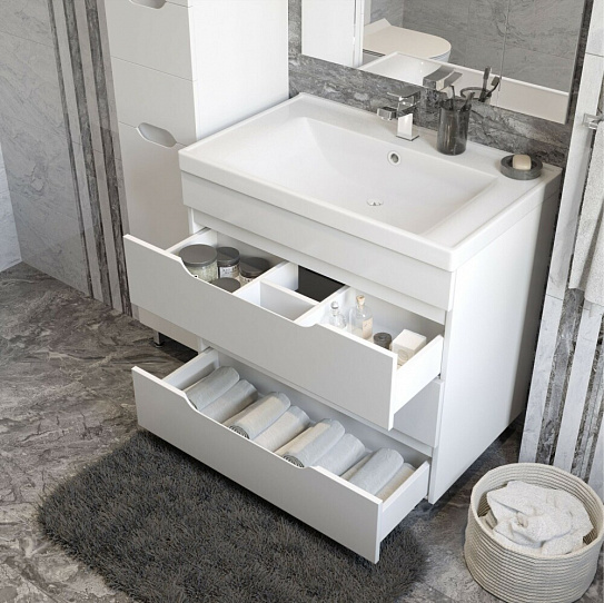 Тумба напольная MIRSANT Soho Quadro 70 (раковина Deep-70) (рак.264512 в комплект не входит)