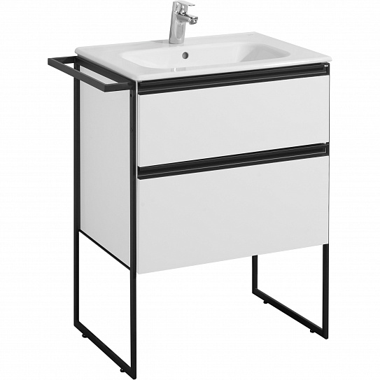 Тумба под раковину Roca Domi 60 белый глянец 2 ящика A857458806