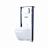 Подвесной унитаз с инсталляцией и клавишей смыва белой, Basic, IDDIS, BASBQ03i73