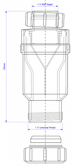 Самозакрывающийся сливной клапан McAlpine MRNRV32-PB