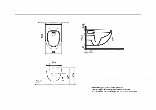 Комплект инсталляции с унитазом Vitra S40 9860B003-7200