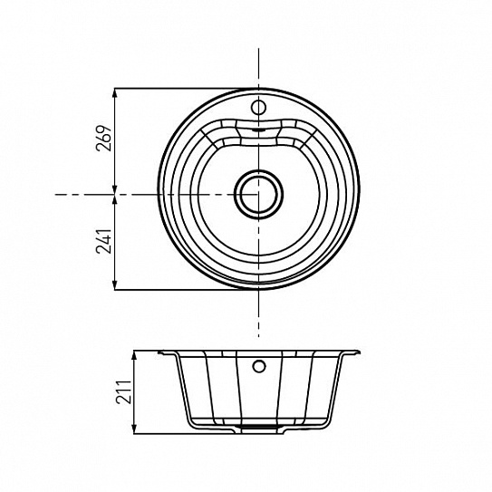 Мойка гранитная Акватон Мида  песочная 1A712732MD220