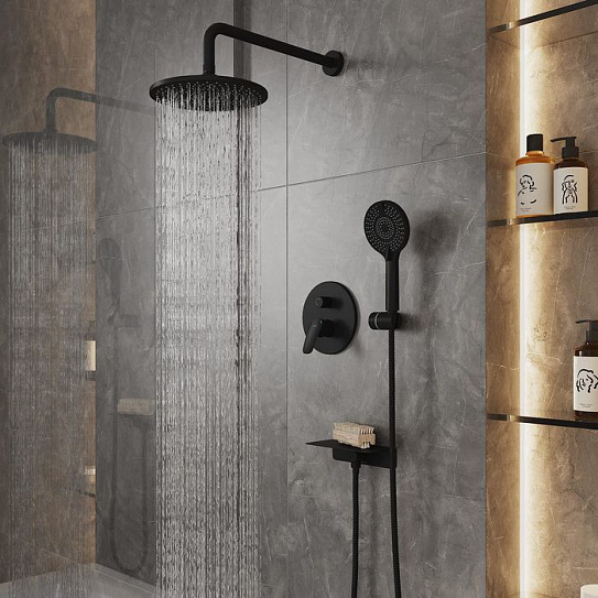 Душевая система с тропическим душем Milardo Rora RORBL02M67